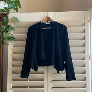Black Drape Front Blazer!